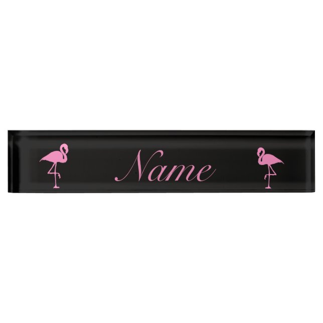 Porte-nom Pour Bureau Thunder_Cove Flamant rose rose (Devant)
