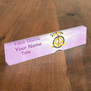 Porte-nom Pour Bureau TIGE de lilas de SYMBOLE d'ART DENTAIRE de
