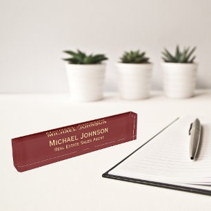 Porte-nom Pour Bureau Titre du bureau professionnel personnalisé