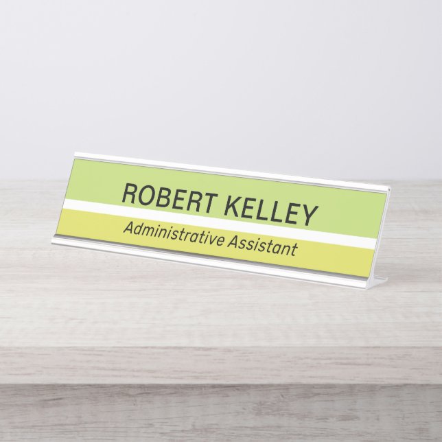 Porte-nom Pour Bureau Titre Office simple professionnel moderne (Devant)