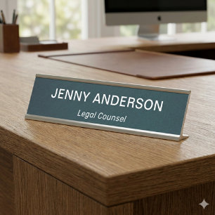 Porte-nom Pour Bureau Titre Office simple professionnel moderne