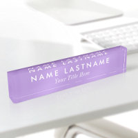 Titre simple moderne violet clair lavande personna