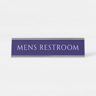Porte-nom Pour Bureau Toilettes Hommes Bleu Élégant
