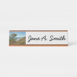 Porte-nom Pour Bureau Torrey Pine and California Coastline Landscape