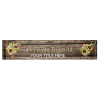 Tournesol en bois Rustique Calligraphie Manuscrite