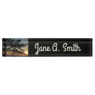 Porte-nom Pour Bureau Tourrey Pine Sunset I California Paysage