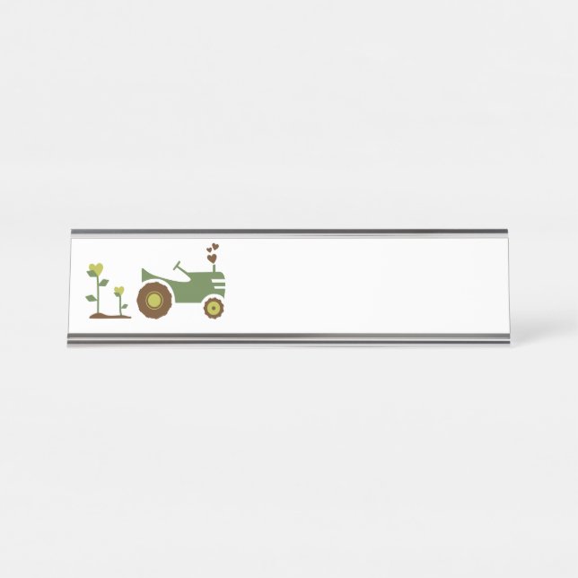 Porte-nom Pour Bureau Tracteur agricole (Devant)