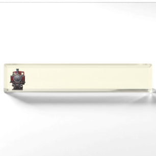 Porte-nom Pour Bureau Train Bleu Et Rouge