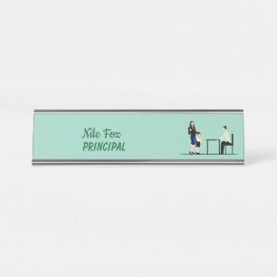 Porte-nom Pour Bureau Trend Color Light Green Principal Desk Name Plate