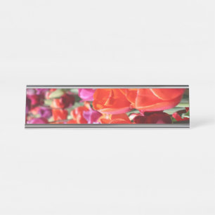 Porte-nom Pour Bureau Tulipes chaudes tombées