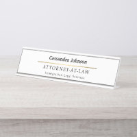 Type classique Faux Gold Line Droit Juriste Avocat