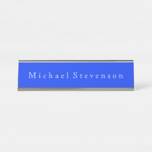 Porte-nom Pour Bureau Ultramarine Bleu Élégant Entreprise moderne