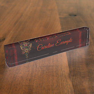 Porte-nom Pour Bureau Une croix élégante