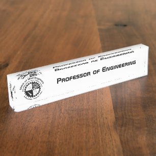 Porte-nom Pour Bureau Union des ingénieurs fous