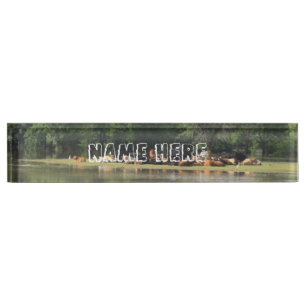 Porte-nom Pour Bureau Vache