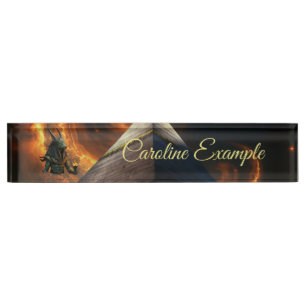 Porte-nom Pour Bureau Veilleur de l'Au-delà – Anubis.  