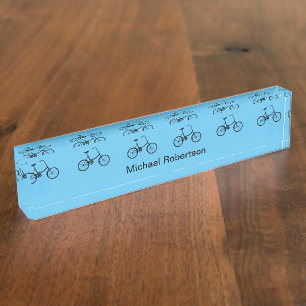 Porte-nom Pour Bureau Vélo à deux roues