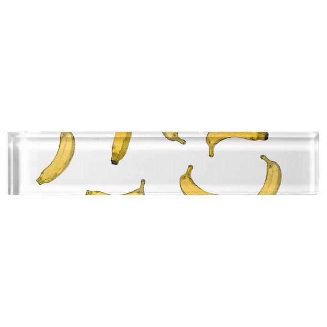 Porte-nom Pour Bureau Version de croquis de motif Banana (Devant)
