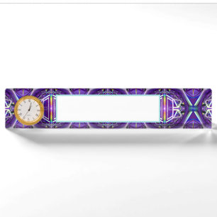 Porte-nom Pour Bureau Violet W3