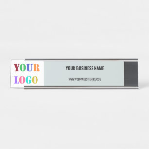Porte-nom Pour Bureau Votre entreprise Logo et Tex Business Desk Nom Pla
