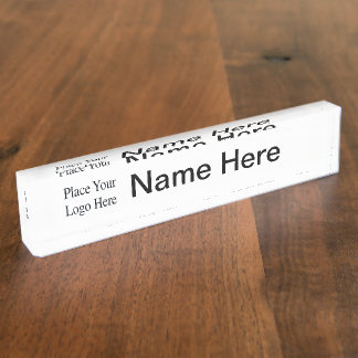 Porte-nom Pour Bureau Votre plaque d'identification de logo de société