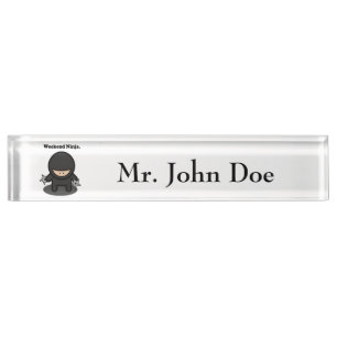 Porte-nom Pour Bureau Weekend Ninja Drôle mignon Japon Dessin