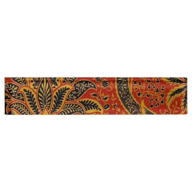 Porte-nom Pour Bureau William Morris Inde Floral rouge (Devant)