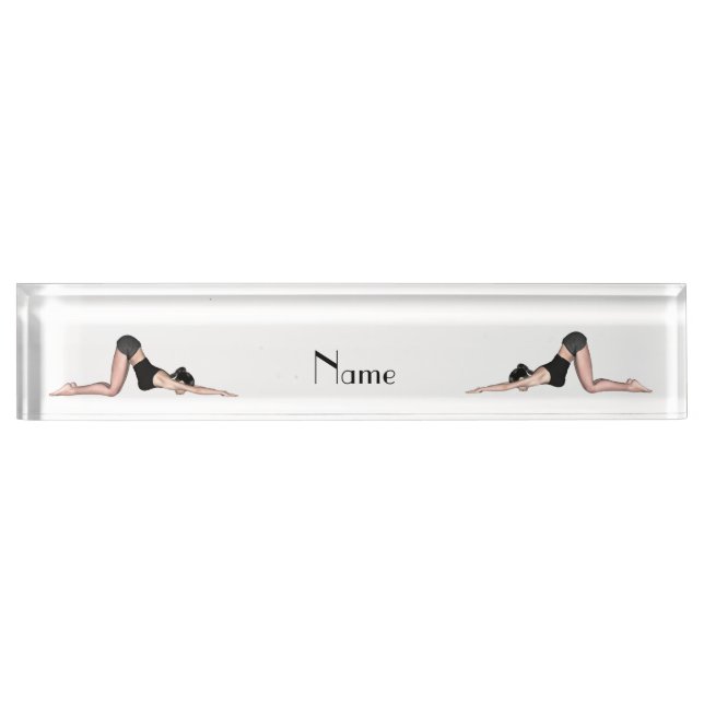Porte-nom Pour Bureau Yoga Poses Thunder_Cove (Devant)