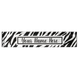Porte-nom Pour Bureau Zebra Stripes