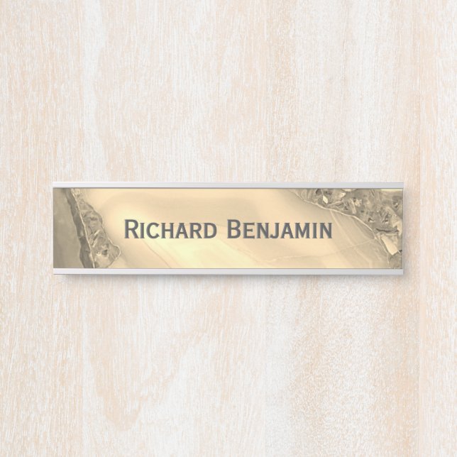 Porte-nom Pour Porte Agate Brown (Devant)