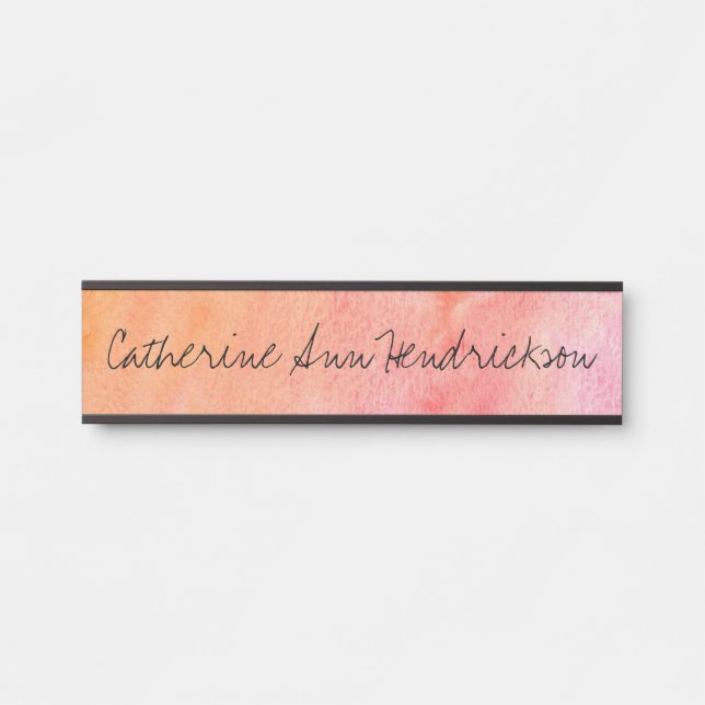 Porte-nom Pour Porte Aquarelle (Devant)