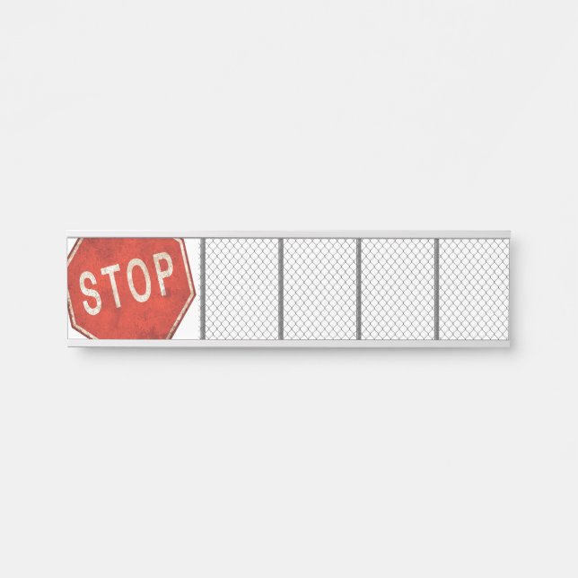 Porte-nom Pour Porte Arrêter le nom (Devant)