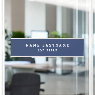 Porte-nom Pour Porte Bureau bleu marine professionnel élégant