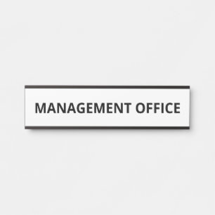 Porte-nom Pour Porte Bureau de gestion simple blanc