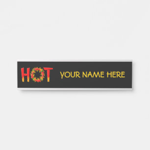 PORTE-NOM POUR PORTE CHAUD