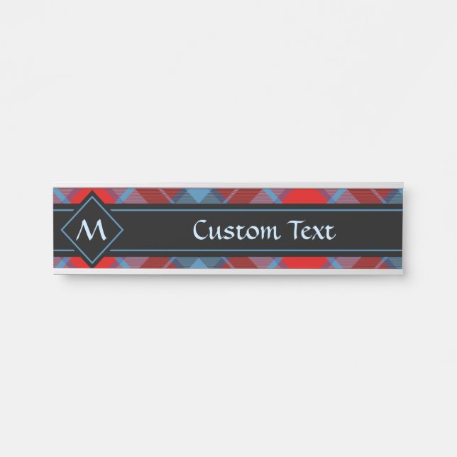Porte-nom Pour Porte Clan MacTavish Tartan (Devant)