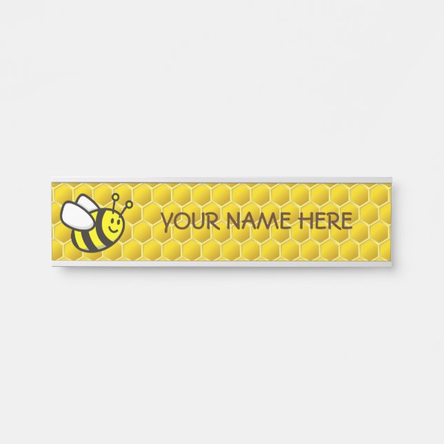 Porte-nom Pour Porte Dessin sur les abeilles (Devant)