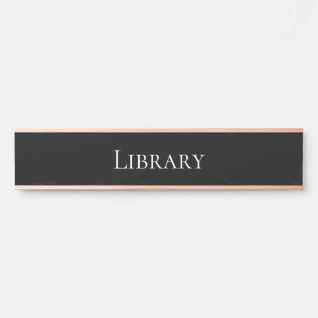 Porte-nom Pour Porte Élégante bibliothèque scolaire (Devant)