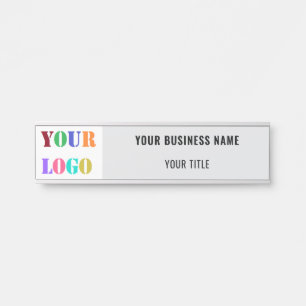 Porte-nom Pour Porte Enseigne de porte avec nom d'entreprise et logo pe