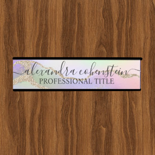 Porte-nom Pour Porte Enseigne de porte de bureau en marbre d'agate past