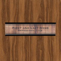 Enseigne de porte de bureau rustique avec aspect g