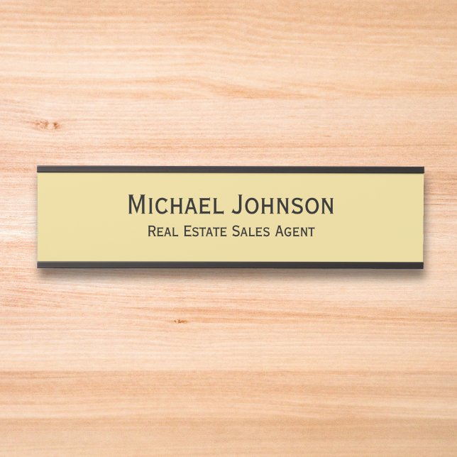 Porte-nom Pour Porte Entreprise Professionnelle Moderne Titre (Modern Professional Business Office Name Title Door Sign)