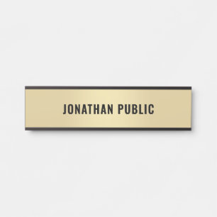 Porte-nom Pour Porte Faux Gold Minimal Design moderne tendance