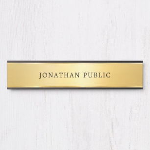 Porte-nom Pour Porte Gold Look Modern Glamor Simple Modèle tendance
