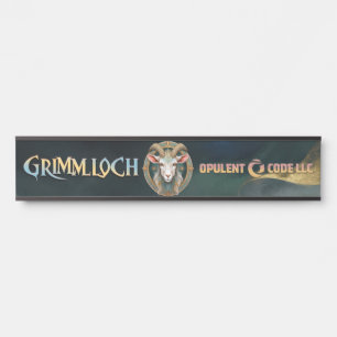 Porte-nom Pour Porte Grimmloch Emblème de la Chèvre Jeu de rôle fantast