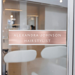 Porte-nom Pour Porte Huile d'or rose   Blush Pink Foil Moderne