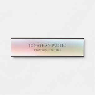 Porte-nom Pour Porte Jaune Vert Rouge bleu pourpre tendance élégant mod