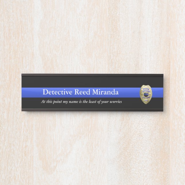 Porte-nom Pour Porte Ligne Bleue Mince - Miranda (Devant)