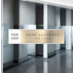 Porte-nom Pour Porte Logo Gold Personnalisé Executive Business Professi