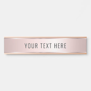 Porte-nom Pour Porte Modèle élégant en or rose pour le bureau, l'école